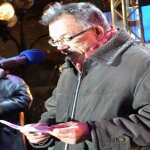 Posol Litvy v Ukraine Pjatras Vajtekunas na Majdane v Noch' pamjati