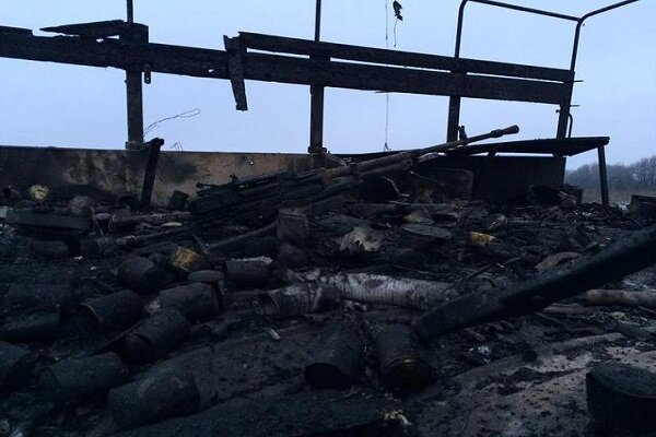 Разбита колонна российских войск в районе донецкого аэропорта