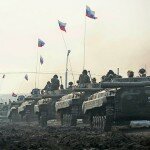 Колонна российской армии движется к границе с Украиной