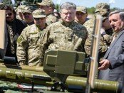Порошенко и Турчинов испытали новейшие украинские противотанковые ракетные комплексы