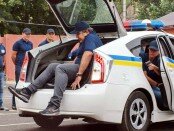 Саакашвили на тренировках новой полиции в Одессе